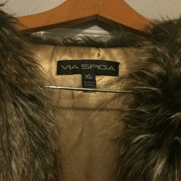 Via Spiga Faux Fur Vest - Picture 2 of 8